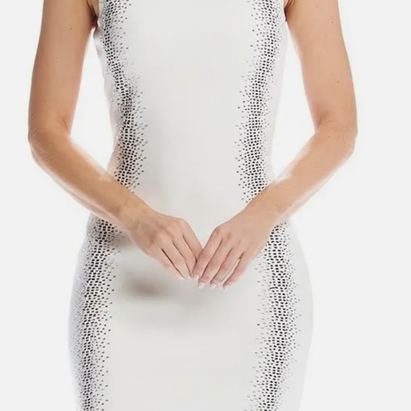 CALVIN KLEIN BODYCON CRYSTAL DRESS - Picture 4 of 7